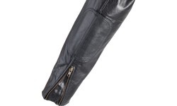 Vyriška odinė motociklininko striukė W-TEC Black Cracker - Juoda