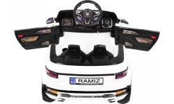 Elektromobilis Rapid Racer, baltas