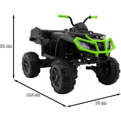 Vehicle Quad XL ATV, remote control 2 4 GHZ black and Green
