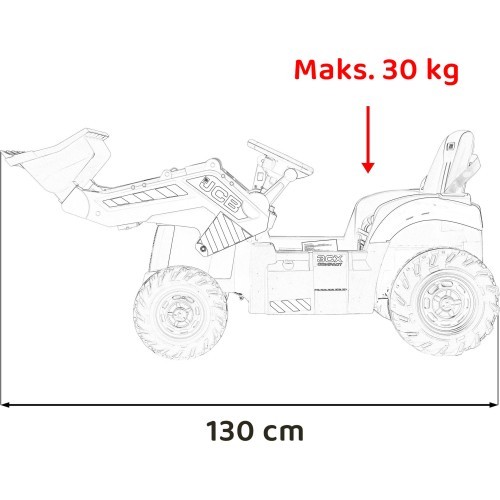 Детский экскаватор JCB, жёлтый
