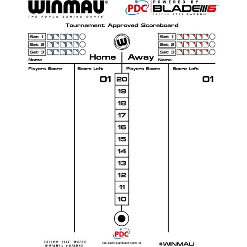 Winmau Dart Scoreboard