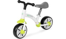Vaikiškas balansinis dviratis EVA ratais ir reguliuojama sėdyne, žalias ECOTOYS