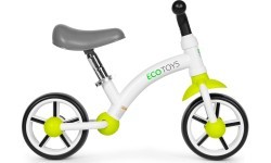 Vaikiškas balansinis dviratis EVA ratais ir reguliuojama sėdyne, žalias ECOTOYS