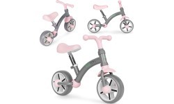 Vaikiškas triratukas ECOTOYS su EVA ratais ir reguliuojama sėdyne, pilkas