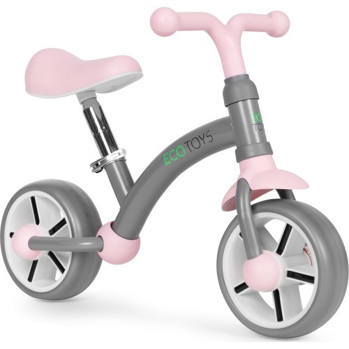 Детский трёхколёсный велосипед ECOTOYS с колёсами EVA и регулируемым сиденьем, серый