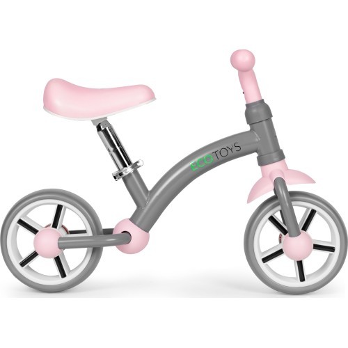 Детский трёхколёсный велосипед ECOTOYS с колёсами EVA и регулируемым сиденьем, серый