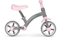 Vaikiškas triratukas ECOTOYS su EVA ratais ir reguliuojama sėdyne, pilkas