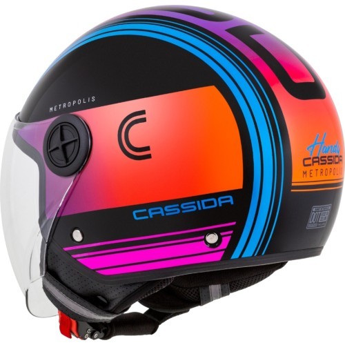 Motorcycle Helmet Cassida Handy Metropolis Black/Teal/Gradient