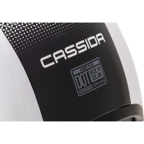 Motociklo šalmas Cassida Handy Plus baltas/juodas