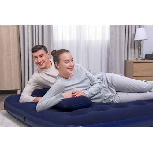 Велюровый надувной матрас Bestway 203x152x22 см