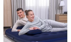Велюровый надувной матрас Bestway 203x152x22 см