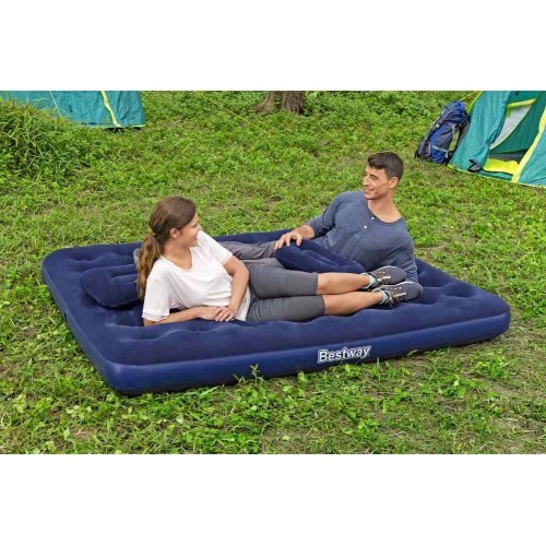 Veliūrinis pripučiamas čiužinys Bestway 203x152x22 cm