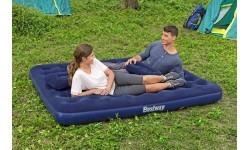 Велюровый надувной матрас Bestway 203x152x22 см