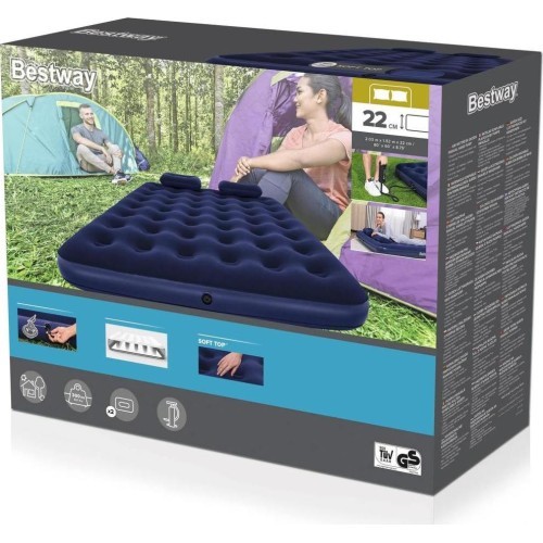 Materac Welurowy 203 152 22 cm BESTWAY