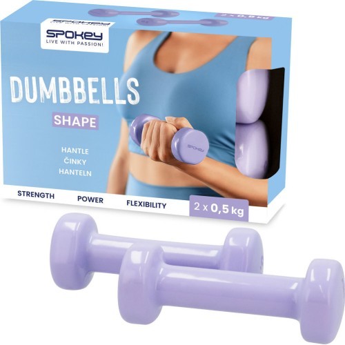 Набор виниловых гантелей Spokey SHAPE 2x 0,5 кг