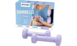 A set of vinyl dumbbells Spokey SHAPE 2x 0,5 kg