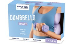A set of vinyl dumbbells Spokey SHAPE 2x 0,5 kg