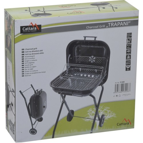 Rectangular Charcoal Grill Cattara Trapani 46cm