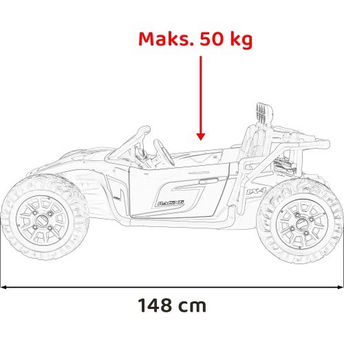 Elektromobilis Buggy Racing 5, juodas