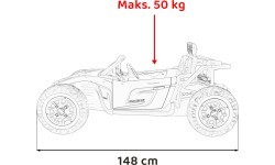 Elektromobilis Buggy Racing 5, pilkas