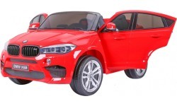 BMW X6M XXL vaikiškas elektromobilis, raudonas