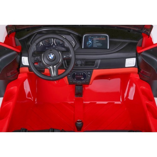 BMW X6M XXL vaikiškas elektromobilis, raudonas