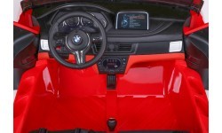 BMW X6M XXL vaikiškas elektromobilis, raudonas