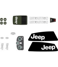 XL rėmo lipdukų rinkinys Jeep® Revolution
