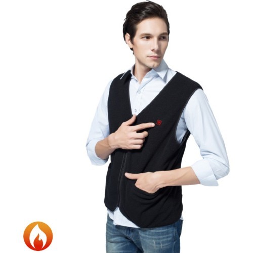 Heated Fleece Vest Glovii GV1 - Black