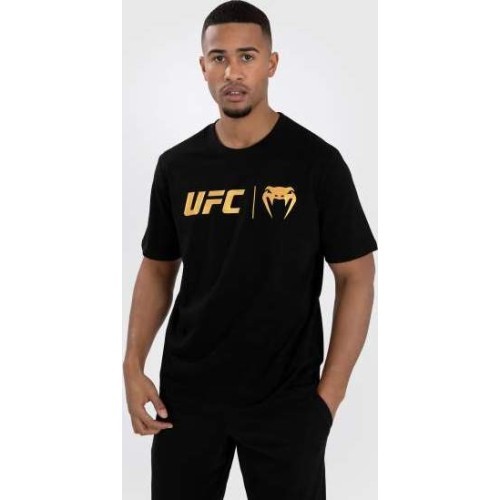 Marškinėliai UFC Venum Classic - juodi/auksiniai