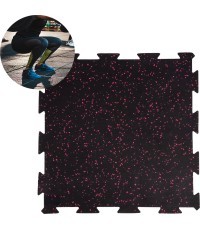 Tvirtas grindų kilimėlis inSPORTline Puzeko 50 x 50 x 1 cm - Juoda/raudona