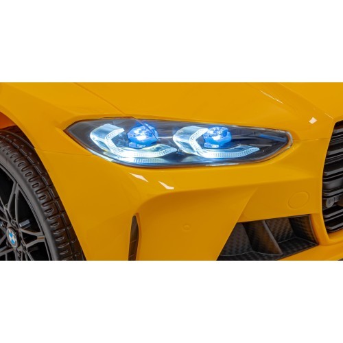 Elektromobilis BMW M4, geltonas
