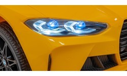 Elektromobilis BMW M4, geltonas