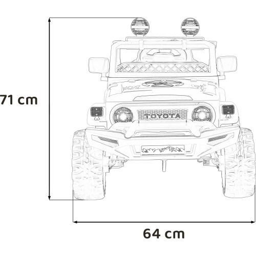 Детский электромобиль Toyota FJ Cruiser, бежевый