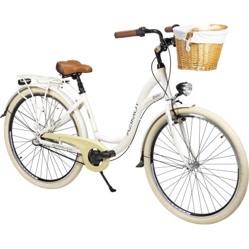 Dviratis AZIMUT Sarema ALU 28" 3-speed 2025 light cream shiny