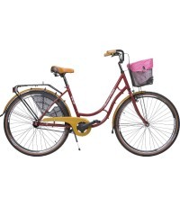 Dviratis AZIMUT Retro Lux 28" 2025 bordo shiny