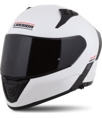 Motociklininko šalmas Cassida Aero Solid baltas/juodas
