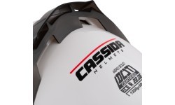 Motociklininko šalmas Cassida Aero Solid baltas/juodas
