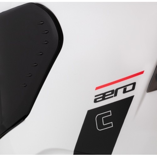 Motociklininko šalmas Cassida Aero Solid baltas/juodas