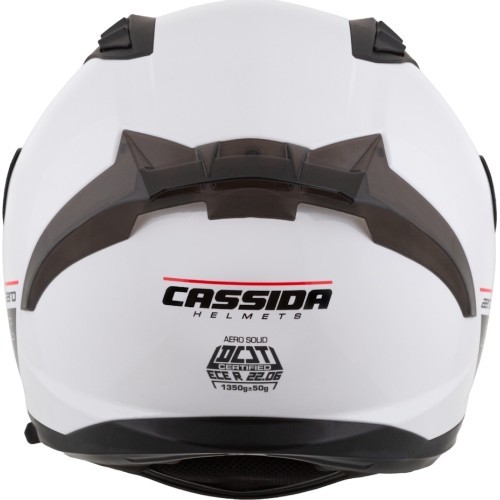 Motociklininko šalmas Cassida Aero Solid baltas/juodas