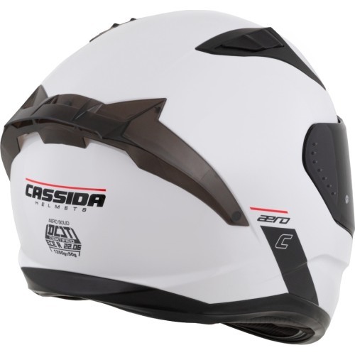 Motorcycle Helmet Cassida Aero Solid White/Black
