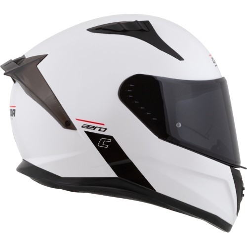 Motociklininko šalmas Cassida Aero Solid baltas/juodas