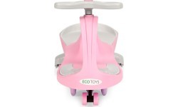 Vaikiškas mašinėlė su LED ratais rožinis ECOTOYS