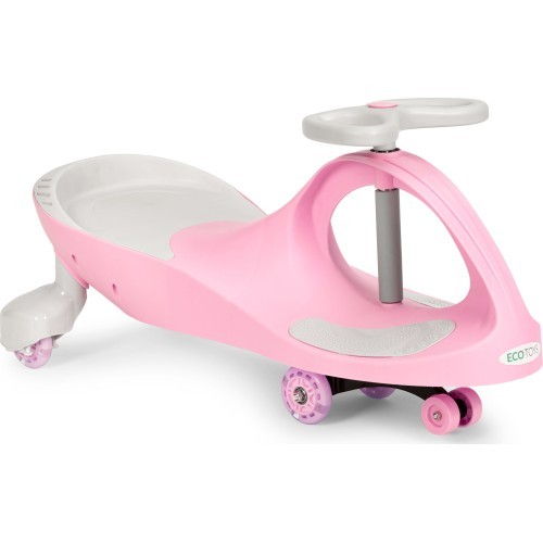 Vaikiškas mašinėlė su LED ratais rožinis ECOTOYS