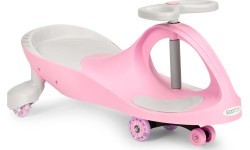 Vaikiškas mašinėlė su LED ratais rožinis ECOTOYS