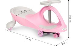 Gravity ride vehicle for kids LED wheels pink ECOTOYS
