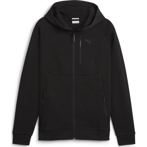 Мужская толстовка Puma Pumatech FZ Hoodie, тёмно-чёрная 624385 01