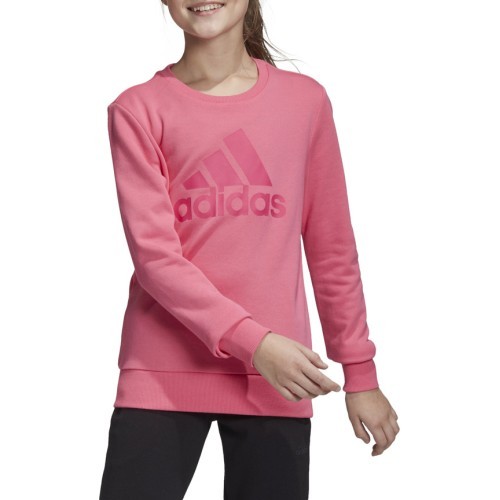 Детская толстовка Adidas YG MH Bos Crew Pink DV0322