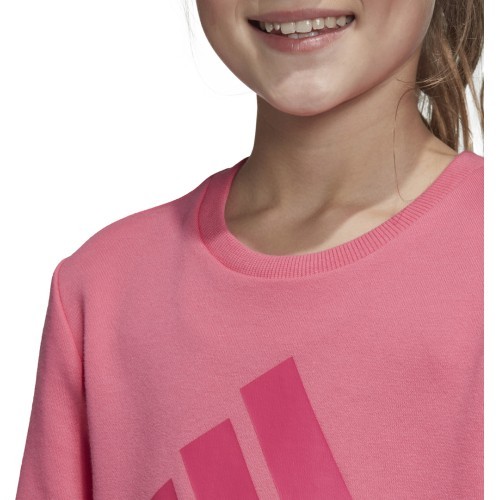 Детская толстовка Adidas YG MH Bos Crew Pink DV0322