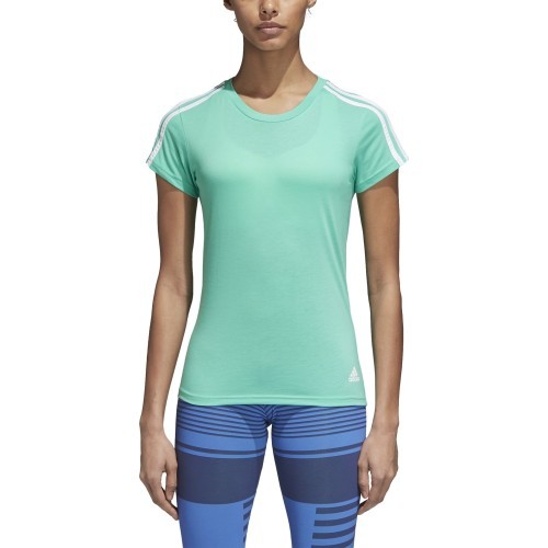 Adidas Ess 3S Slim Tee Green CF8835 Women's Top